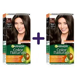 Набір: Фарба для волосся Garnier Color Naturals відтінок 3 темний каштан 110 мл х 2 шт.