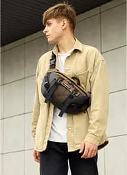 Велика чоловіча поясна сумка бананка для планшета Sambag 38х21 см sum0027305