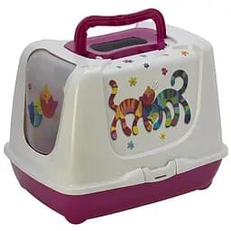 Moderna Trendy Cat Friends Forever 57.4x44.8x42.7 смзакрытый туалет для кошек c угольным фильтром и совком