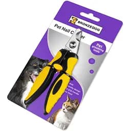 Когтерез для собак и кошек Bronzedog угловое лезвие с нержавеющей стали 13х4 см