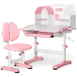 Комплект мебели Mealux Octo Pink: стол + стульчик + полка (BD-33 PN)