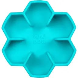 Миска собак та котів Waudog Silicone для повільного харчування 450 мл блакитна - мініатюра 2