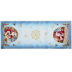 Ранер Lefard Home Textile Hamlet гобеленовий новорічний з люрексом 100х40 см біло-блакитний