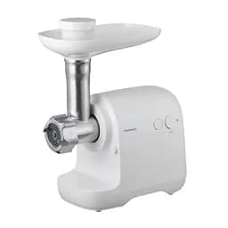 Panasonic Мясорубка, 1700Вт, 3кг/мин, 3 решетки, насадка для кеббе, пластик, белый