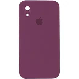 Чохол Epik Silicone Case Square Full Camera Protective AA для Apple iPhone XR 6.1 Бордовий/Maroon