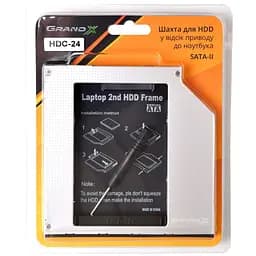 Фрейм-перехідник Grand-X HDD 2.5'' to notebook 9.5 mm ODD SATA/mSATA (HDC-24N) - мініатюра 3