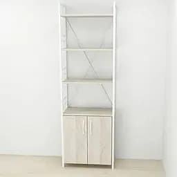 Етажерка 4/60 Ferrum-decor Серії Конект із тумбою 179x60x28 Білий ДСП Сонома (FRD-104494)