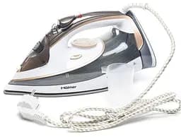 Утюг Holmer HIC-2638, White, 2600W, кераміка, паровий удар 130 г/хв, постійна подача парі 40 г/хв, вертикальне відпарювання, очищення від накипу - мініатюра 4