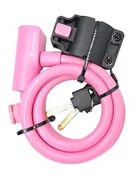 Велосипедний замок West Biking YP0705102 12 x 1150 мм тросовий під ключ рожевий (G0001858)
