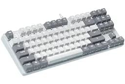 Клавиатура игровая механическая GamePro MK-110-W USB Hot-Swap Outemu Red Switch White-Gray - мініатюра 3