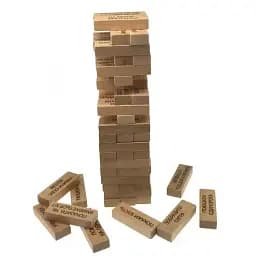 Гра настільна Дженга з фантами українською мовою 60 брусків