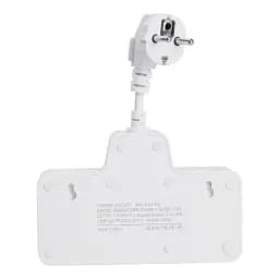 Мережевий фільтр-розгалужувач Yiwu HP-5-17 SNAILS BKL-502 EU на 2 розетки LED 4 USB білий  - мініатюра 4