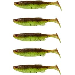 Силикон Savage Gear Fat Minnow T-Tail 75 мм 5.0g Chartreuse Pumpkin (5 шт/уп)