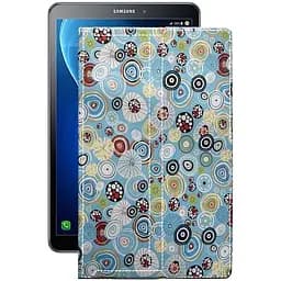 Чехол StatusCASE из экокожи для планшета Samsung Galaxy Tab A6 (T580) Круги-цветные