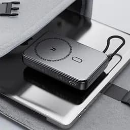 УМБ Acefast Magnetic Wireless 10000mAh 22.5W PD,QC 3.0 USB-C In/Out, QI 15W M24 Metal Gray - мініатюра 8