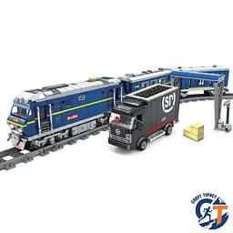 Конструктор ZIPP Toys Потяг DF11 Z з рельсами Колір: синій