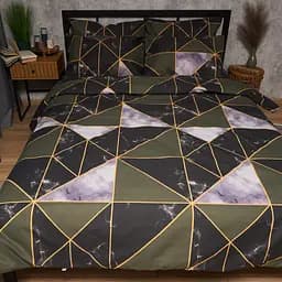 Комплект постільної білизни Moon&Star Мікросатин Premium Golden Marble євро 200х220 наволочки 2х70х70 - мініатюра 2