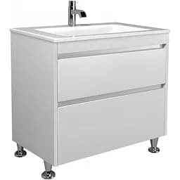 Тумба Мойдодир Prime 80 з умивальником Amalfi 80 підлогова Білий