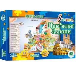 Пазл Умняшка, Карта Європи, 110 елементів (КП-002)