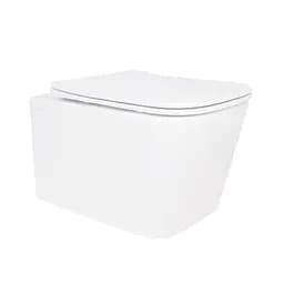 Унитаз подвесной Qtap Crow безободковый с сиденьем Soft-close QT05335171W, Белый