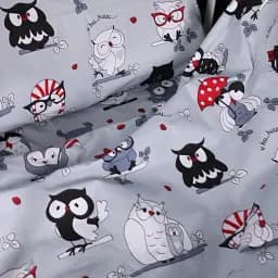 Підковдра MirSon Бязь Kids Time 17-0672 Silver Owlets 110х140 см Різнокольорова (2200010183993) - мініатюра 3