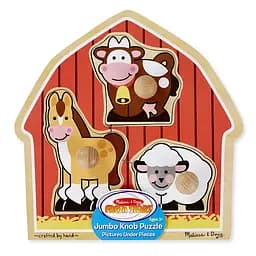 Формовий пазл Melissa&Doug Тварини з ферми, 3 елементи (MD2054) - мініатюра 5