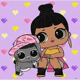 Картина за номерами "L.O.L. Surprise! TroopSurprise Honey Bun With Bunny Hun" Ідейка KHO6292, 40х40 см