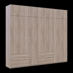 Розпашна Шафа для одягу Doros Лукас Дуб сонома 3+4 ДСП 280х50х240 (42005119) - мініатюра 6