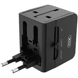 Сетевой фильтр XO WL01 charger can use for all countries for UK, EU, US Черный