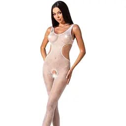 Еротичний бодістокінг із малюнком Passion BS085 white One size