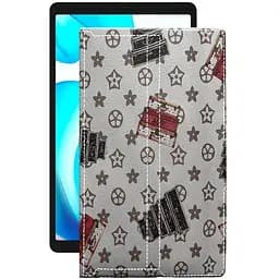Чехол StatusCASE из экокожи для планшета Realme Pad Mini Луи-Витон-белый