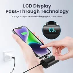 Мініпортативний зарядний пристрій Power Bank для iPhone, оновлений акумулятор для швидкого заряджання 5200 мА·год 20 Вт PD - мініатюра 3
