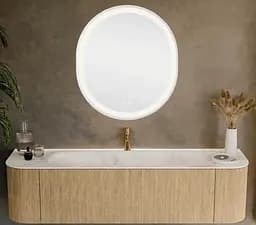 Дзеркало Qtap Gemini кругле з LED-підсвічуванням Touch QT2578R8071W - мініатюра 10