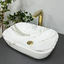 Умивальник VBI Ravenna aiax glossY накладний VBI-011205, Мармур