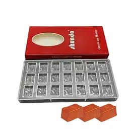 Форма поликарбонатная для шоколадных конфет и шоколада 13.5 x 27.5 см №4, Kitchen Master Прозрачный 86224