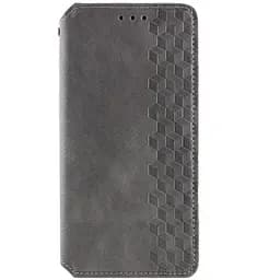 Шкіряний чохол-книжка Getman Cubic (PU) для Motorola Moto G06 Сірий