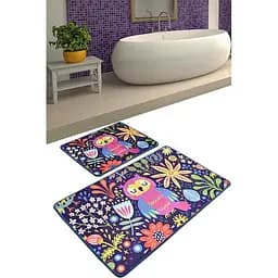Набір килимків для ванної кімнати Chilai Home Owls Garden Djt 60 x 100 + 50 x 60