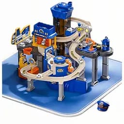 Автотрек JP 588-12 з мелодіями, підсвічуванням, 8 машинками, автоматичним підйомником і автомийкою 