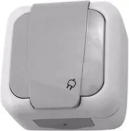 Розетка із заземленням і захисними шторками VIKO Palmiye Сірий (90555508)