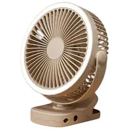 Вентилятор настольный беспроводной D1 с прищепкой и подсветкой белый