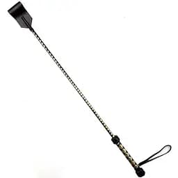 Стек классический, натуральная кожа 75 см, черно-золотой