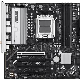 Материнська плата Asus AM5 B850M MAX Gaming WIFI, B850, 4xDDR5, Int.Video (CPU), 4xSATA3, 3xM.2, 1xPCI-E 5.0 x16, 3xPCI-E 4.0 x16, Realtek 7.1, Realtek 1Gb, WiFi 6, Bluetooth 5.3, 7xUSB 3.2 / 7xUSB 2.0, HDMI/DP, MicroATX