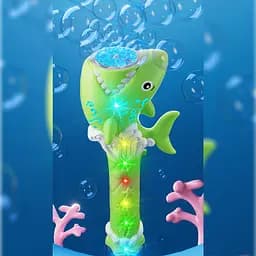 Пістолет з мильними бульбашками H038 Shark + bottle 50ml Green - мініатюра 4