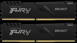 Оперативная память Kingston Fury 16GB (2x8GB) DDR4 3600MHz Beast Black (KF436C17BBK2/16) Б/У