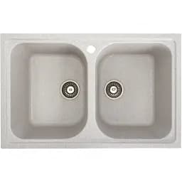 Кухонна мийка Platinum 7950 Equatoria гранітна глянцева з кріпленням 79x50 см топаз (000035798)