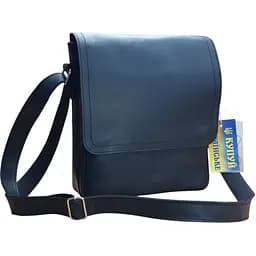 Містка чоловіча сумка GS чорна 28 x 24 x 7 см (АР 002 черн) 240