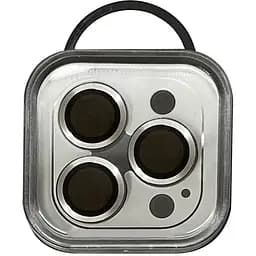 Захисне скло на камеру Epik Metal Classic Silver для Apple iPhone 12 Pro Max в упаковці сріблясте - мініатюра 2