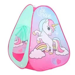 Намет дитячий ігровий LUGI HP-S-2ND з єдинорогом 80х80х100 см рожевий