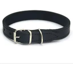 Нашийник для собак Zoo-hunt шкіряний з неопреном О делікат чорний 1,6/23-31 см