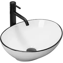 Умивальник Rea Sofia black edge накладний REA-U3217, Білий